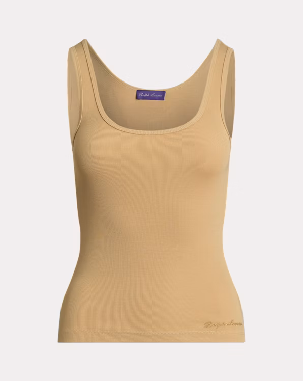 Ellis Rib-Knit Cotton-Blend Tank Top
