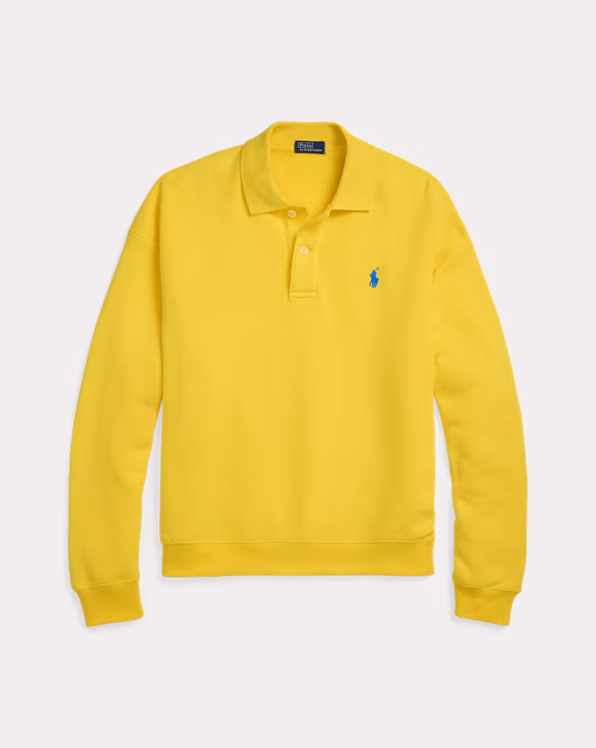 Polo-Collar Fleece Pullover