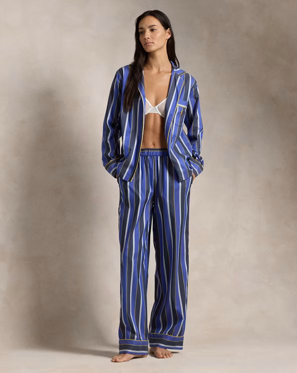 Striped Long-Sleeve Pyjama Set