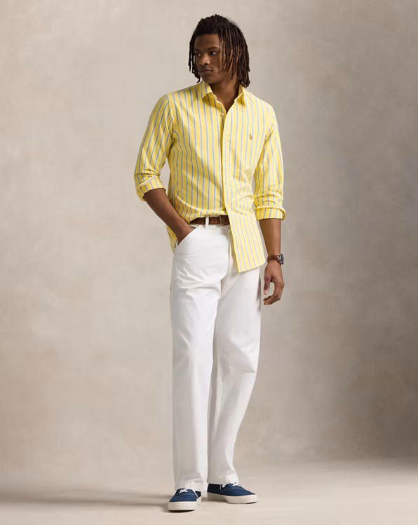 Custom Fit Striped Oxford Shirt