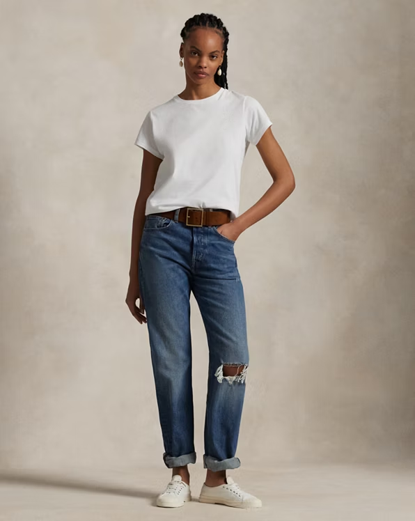 Cotton Jersey Crewneck T-Shirt