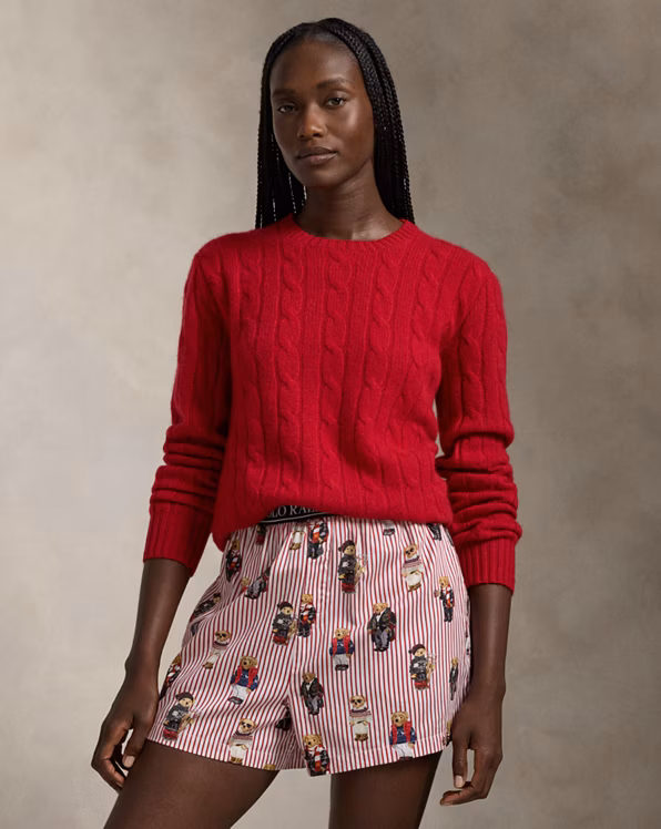 Polo Bear Striped Cotton Boxer