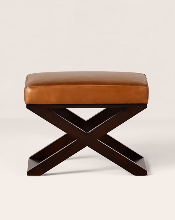 Côte d'Azure Cross-Braced Stool