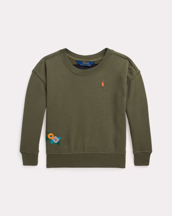 Parrot-Applique Terry Boxy Sweatshirt