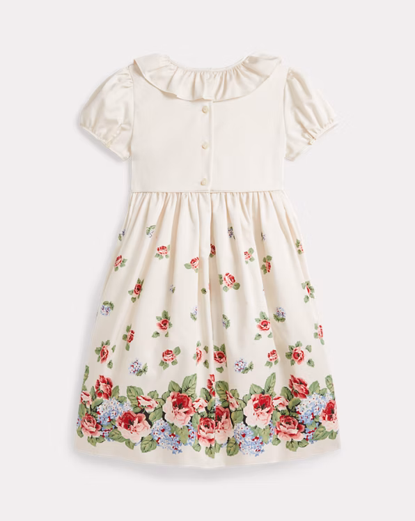 Floral Cotton Sateen Dress