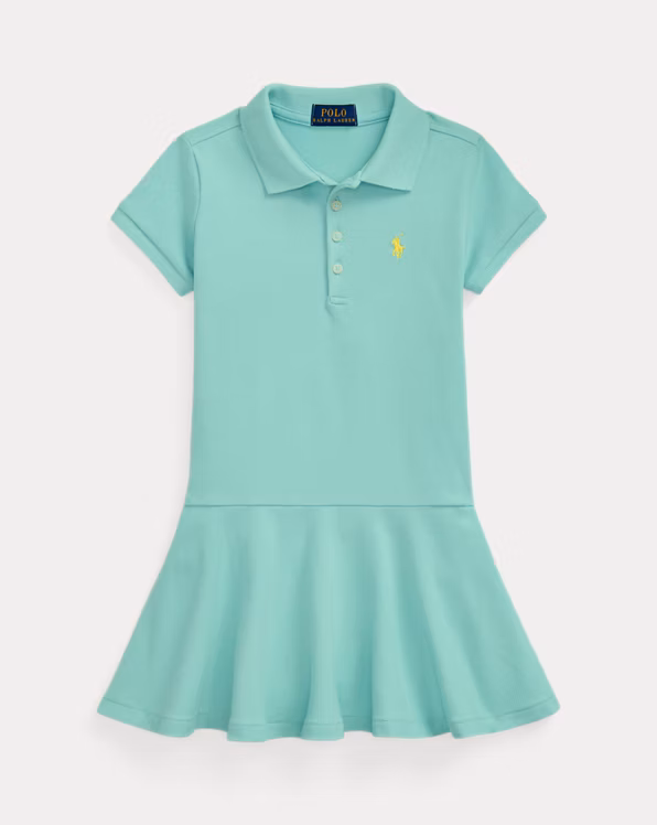 Stretch Mesh Polo Dress