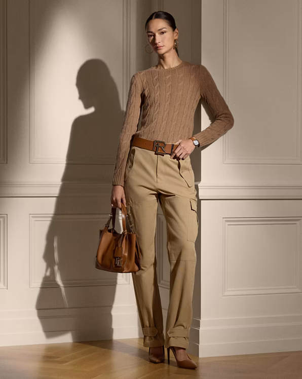 Cable-Knit Cashmere Crewneck Jumper