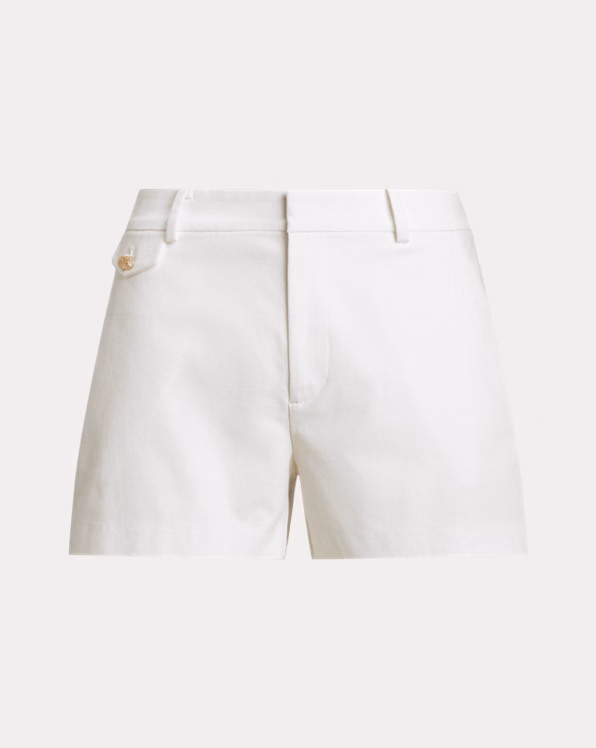 Stretch Cotton Canvas Short