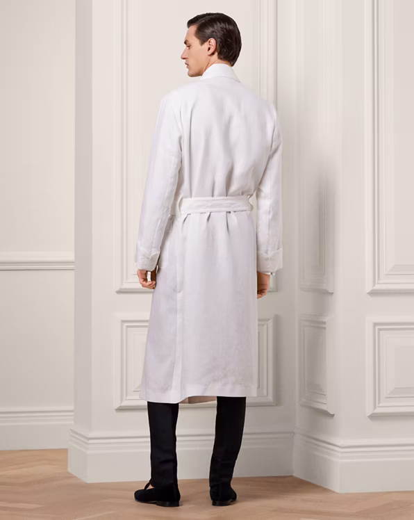 Monogram Linen Robe