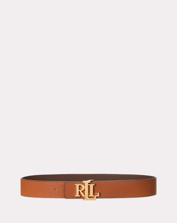 Reversible Pebbled Leather Wide Belt