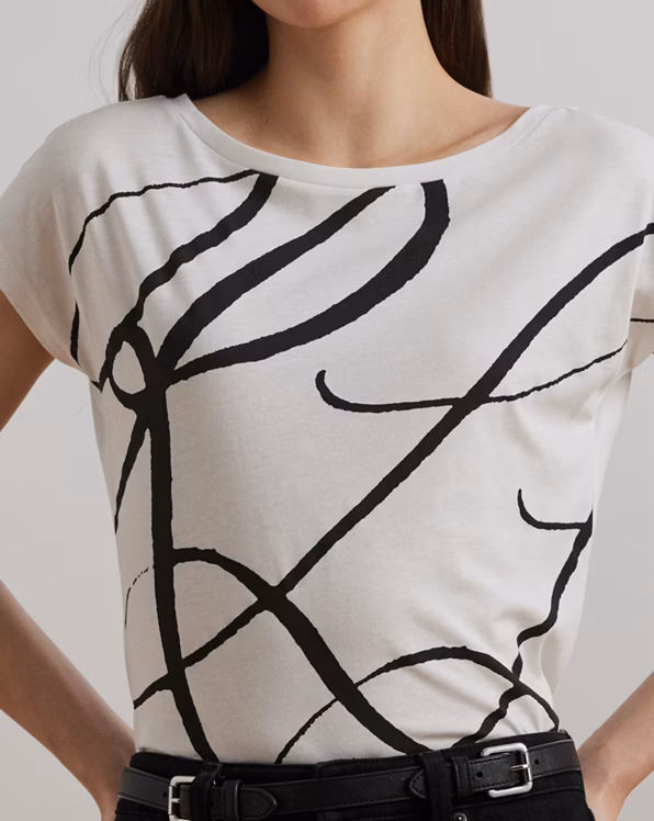 Logo-Print Cotton-Blend Top