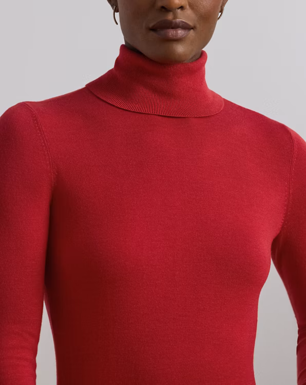 Silk-Blend Roll Neck Jumper