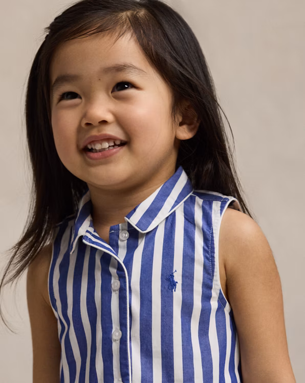 Striped Cotton Poplin Shirtdress