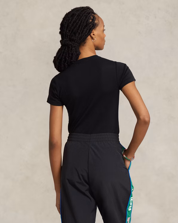 Slim Fit Rib-Knit Cotton Tee