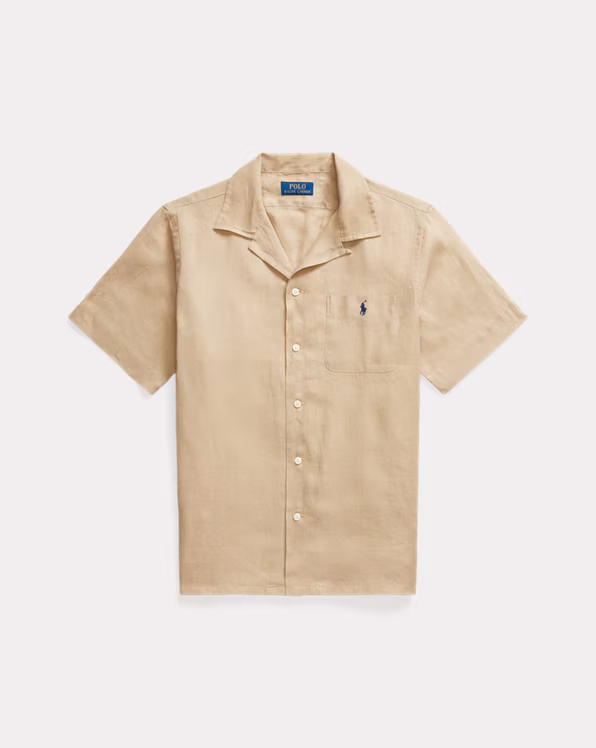 Classic Fit Linen Camp Shirt