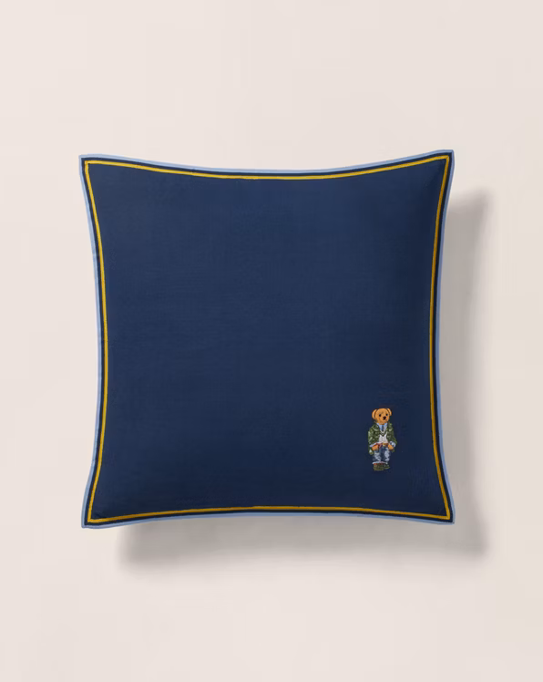 Heritage Polo Bear Throw Pillow
