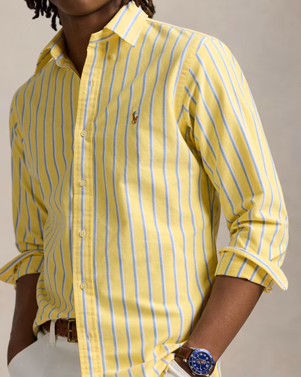 Custom Fit Striped Oxford Shirt