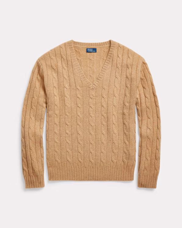 Relaxed Fit Cable Cashmere Jumper
