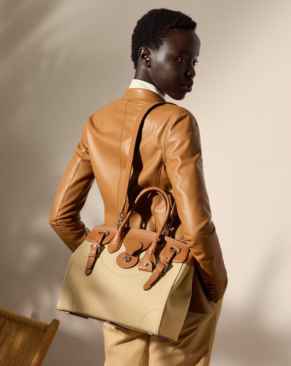 Soft Ricky 33 Calfskin-Trim Canvas Bag