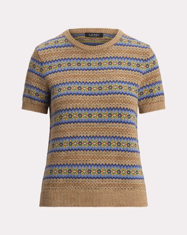 Fair Isle Short-Sleeve Jumper