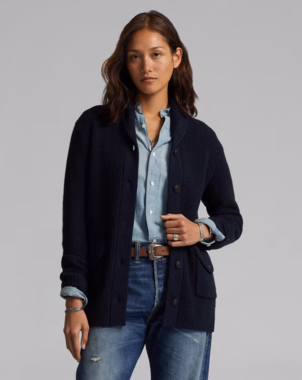 Cashmere Shawl Collar Cardigan