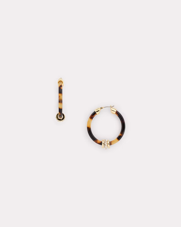 Pavé Tortoiseshell Hoop Earrings