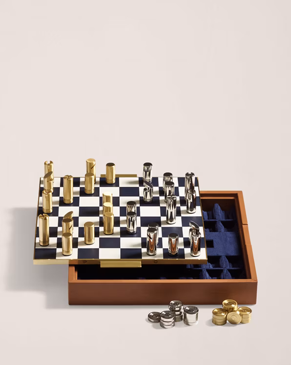 Fowler Chess and Draughts Game Gift Set