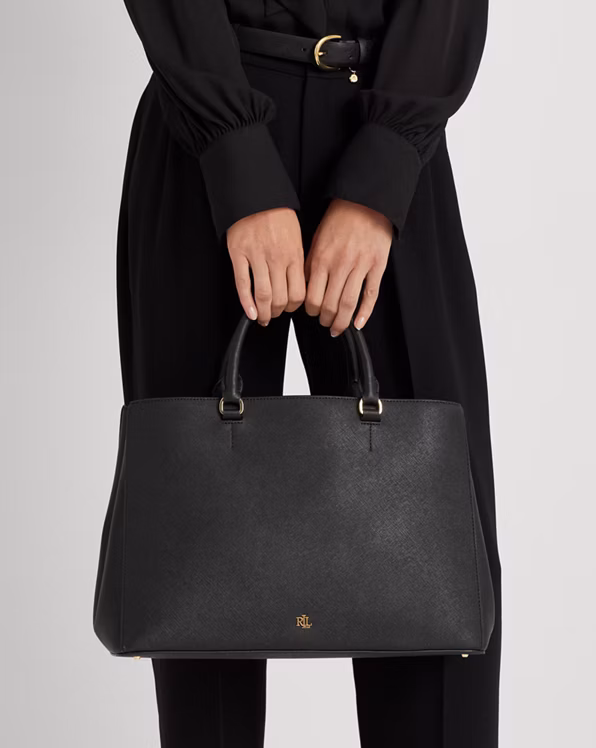 Crosshatch Leather Large Hanna Satchel