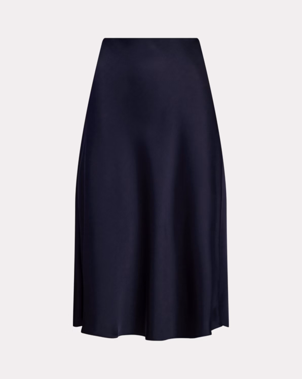 Satin Charmeuse Midi Skirt