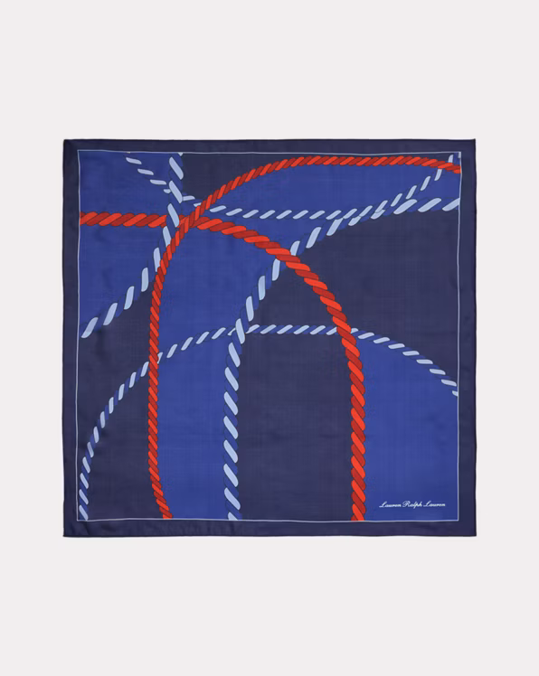 Rope-Print Square Scarf