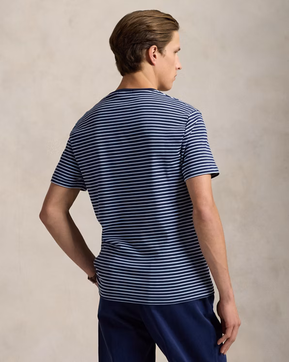 Custom Slim Striped Soft Cotton T-Shirt