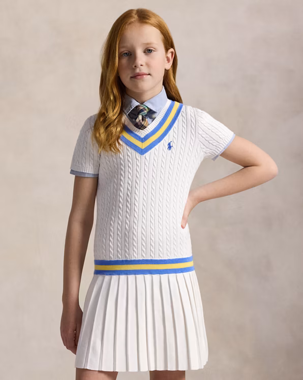 Cricket-Stripe Cotton Jumper Dress