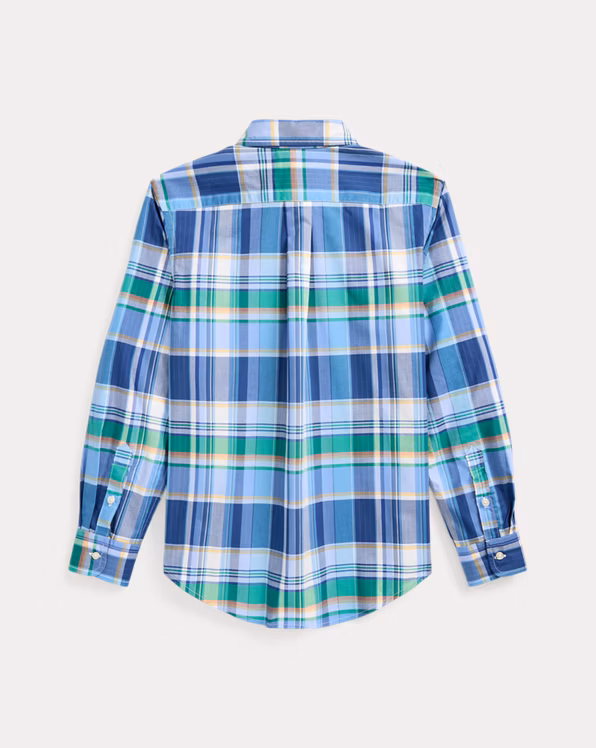 Plaid Cotton Poplin Shirt