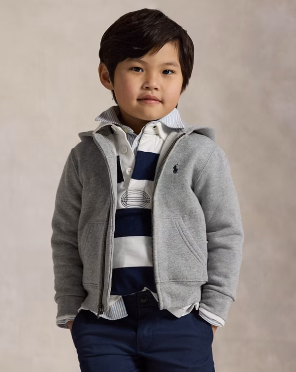 Cotton-Blend-Fleece Hoodie