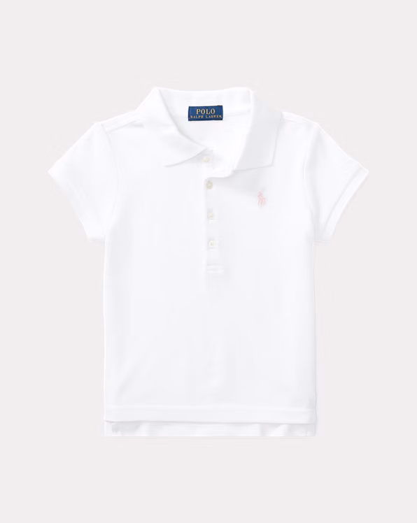 Stretch Cotton Mesh Polo Shirt