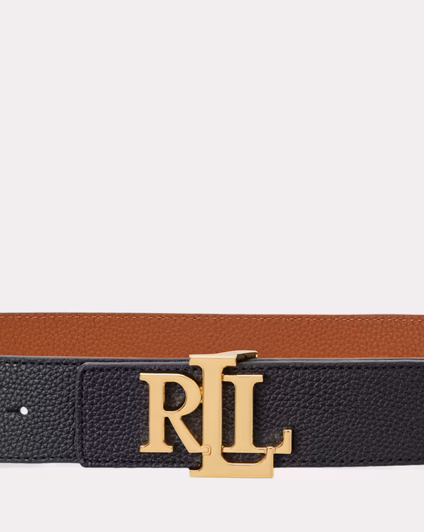 Reversible Pebbled Leather Wide Belt