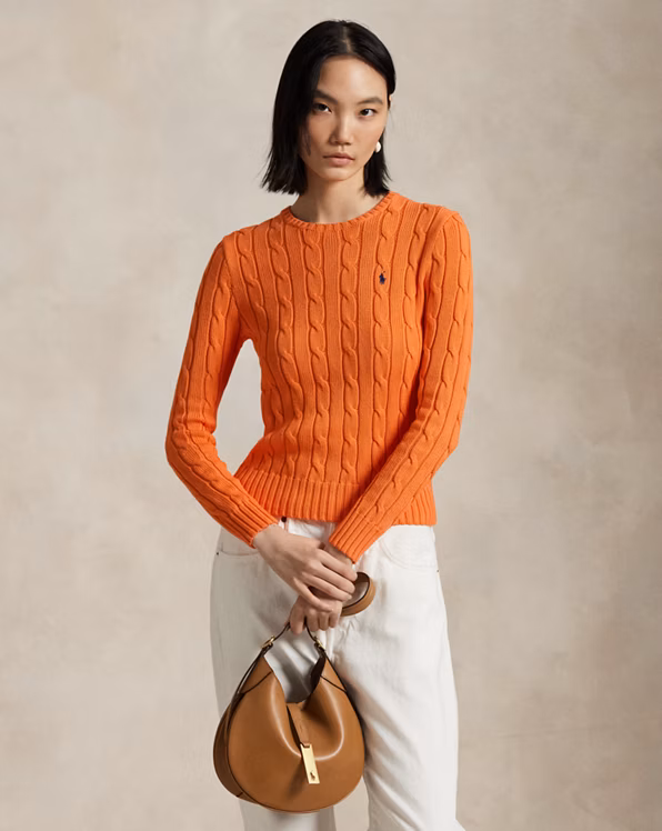 Cable-Knit Cotton Crewneck Jumper
