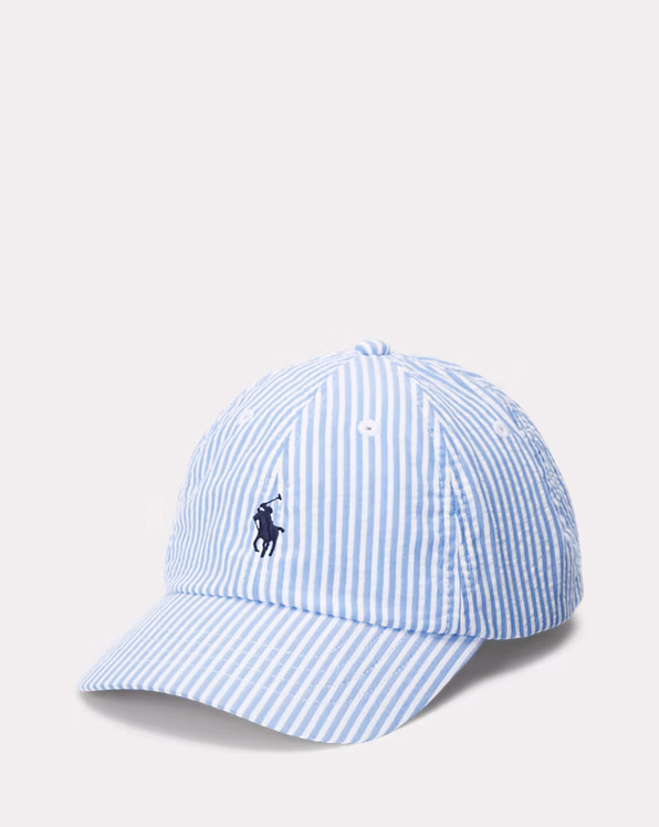 Cotton Seersucker Ball Cap