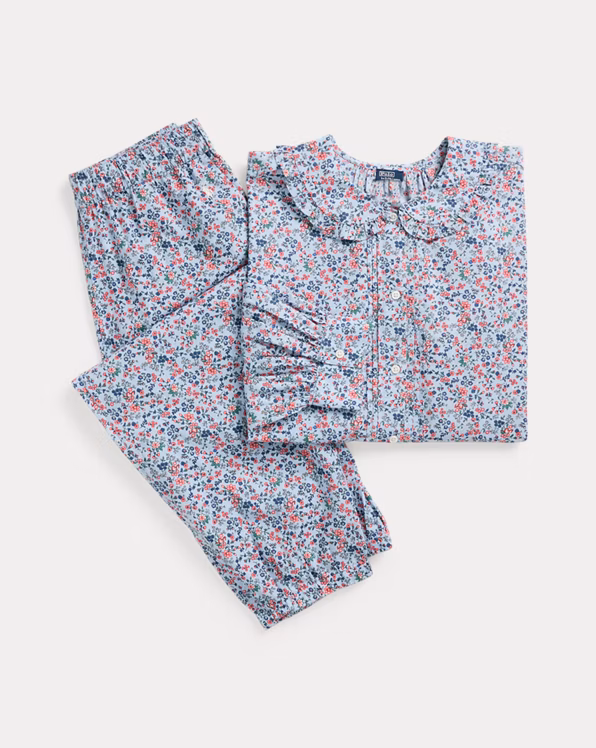 Floral Cotton Long-Sleeve Pyjama Set