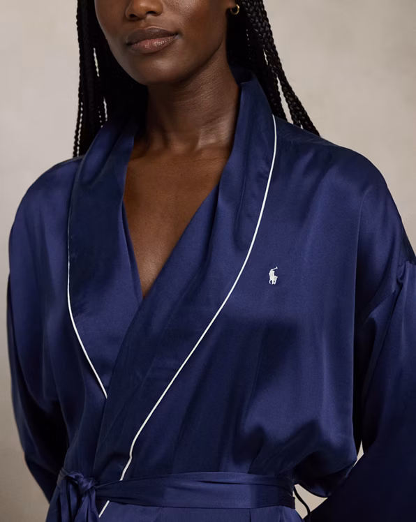 Stretch Silk Bath Robe