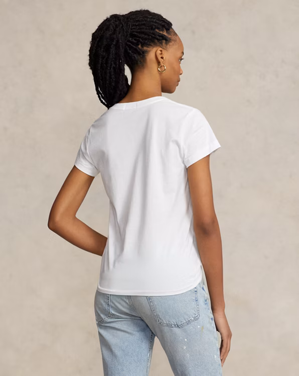 Cotton Jersey V-Neck T-Shirt