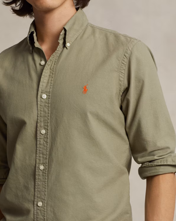 Custom Fit Garment-Dyed Oxford Shirt