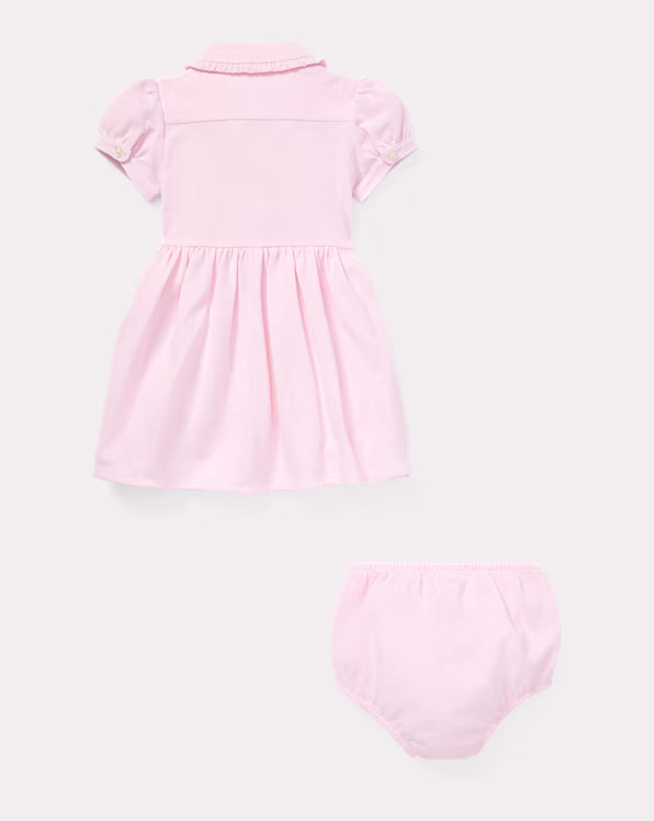 Knit Mesh Oxford Dress & Bloomer