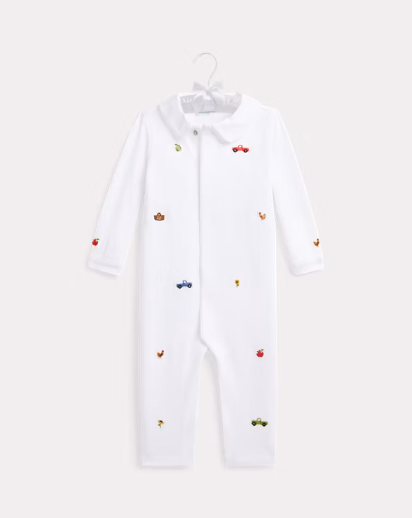 Embroidered Cotton Coverall