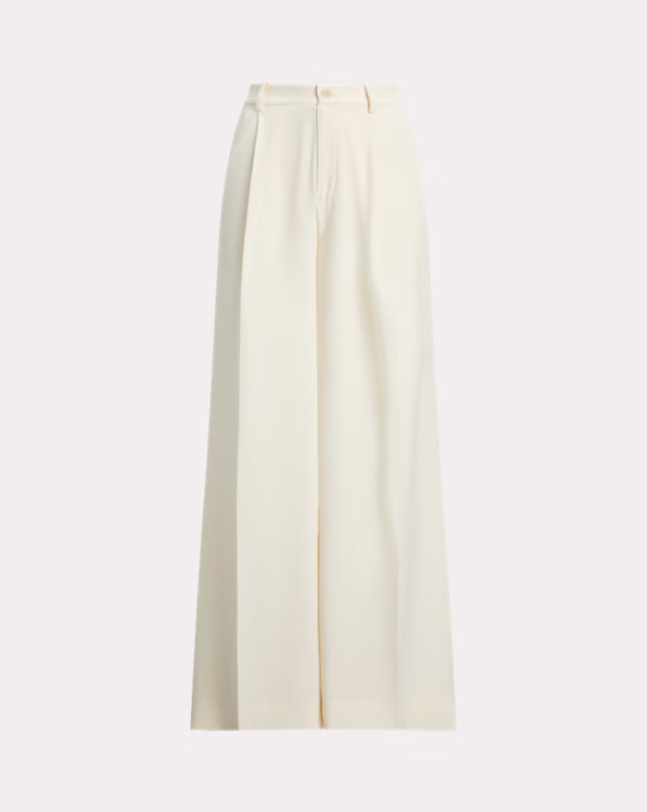 Double-Faced Georgette Wide-Leg Trouser