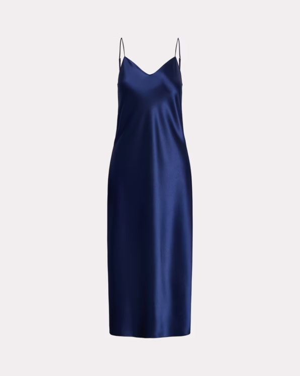 Satin Midi Slip Dress
