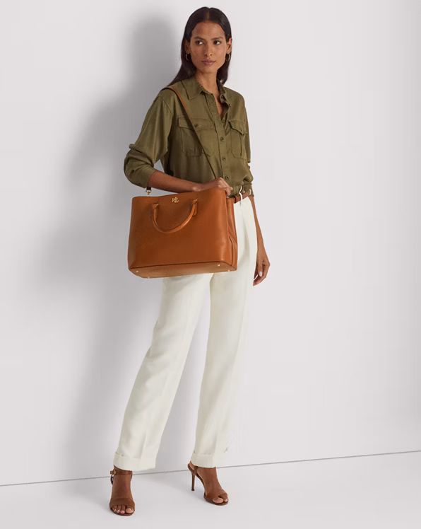 Leather Large Marcy Satchel