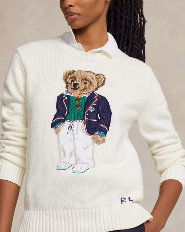 Polo Bear Cotton Crewneck Jumper