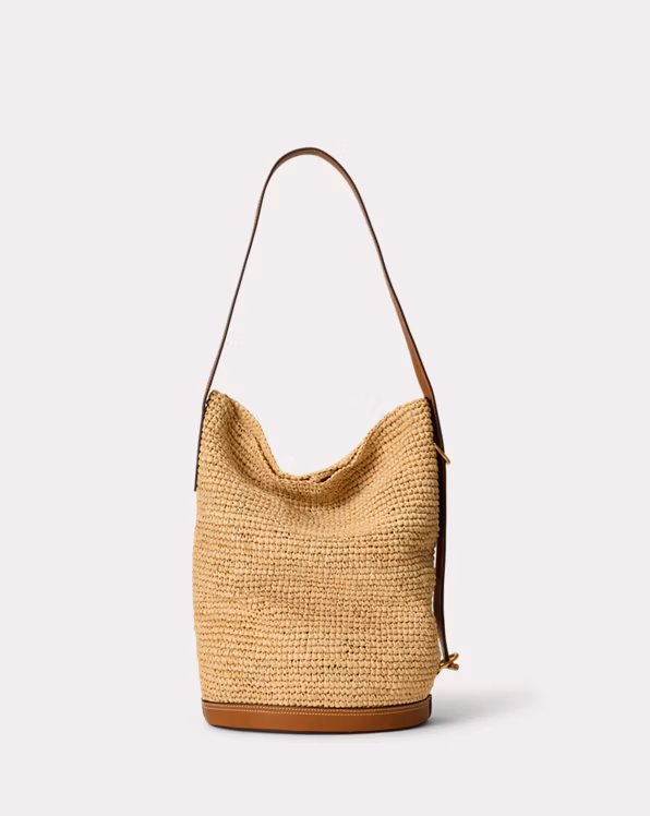 Pony Raffia Bellport Sling Bucket Bag