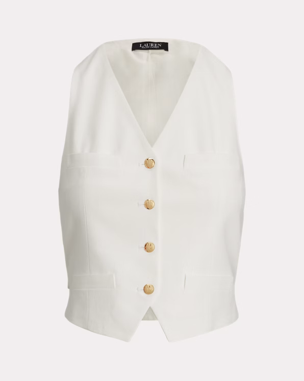 Stretch Cotton Canvas & Twill Waistcoat